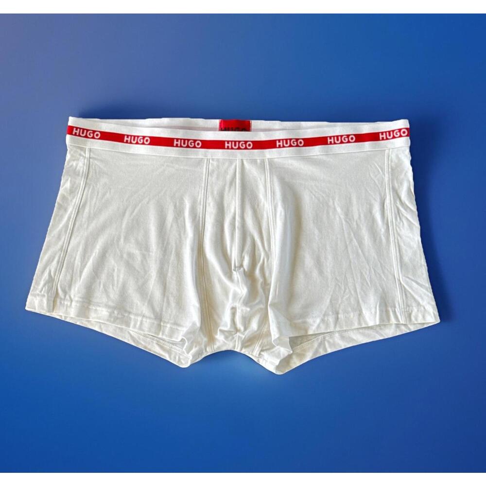 Boss Hugo Boss Cotton Trunk Boxer Brief White 50469775 Size XXL